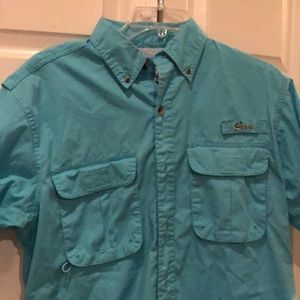 Light blue Mens Bass Pro fishing shirt
